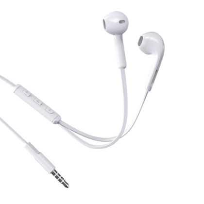 003 JES H21-B Ενσύρματο Ακουστικό με μικρόφωνο 3.5mm 120εκ Λευκό