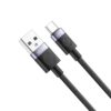 1-1-4 VEN-DENS Καλώδιο Φόρτισης Type-C DCM03 Nylon+Allum 18W 1m Μαύρο