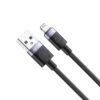 VEN-DENS Καλώδιο Φόρτισης Lightning DCM02 Nylon+Allum 2.4A 1m Μαύρο