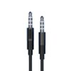 1-black2 Denmen DX01 Καλώδιο AUX 3.5mm σε 3.5mm Μαύρο 1m