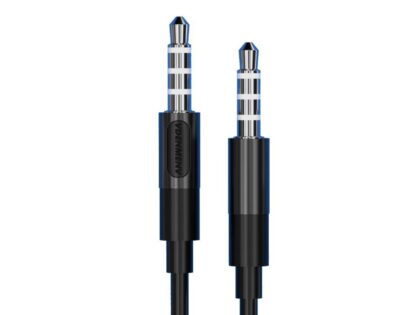 Denmen DX01 Καλώδιο AUX 3.5mm σε 3.5mm Μαύρο 1m