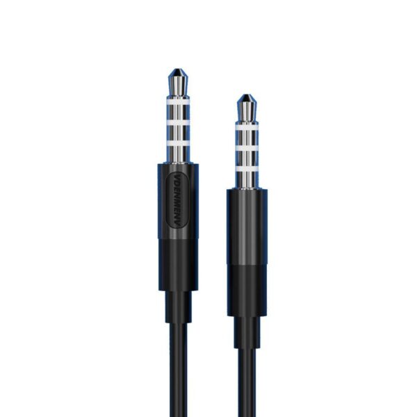 1-black2 Denmen DX01 Καλώδιο AUX 3.5mm σε 3.5mm Μαύρο 1m