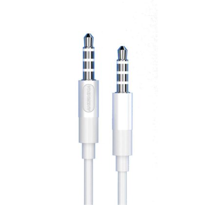 Denmen DX01 Καλώδιο AUX 3.5mm σε 3.5mm Λευκό 1m