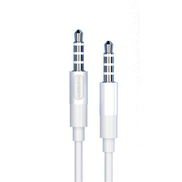 Denmen DX01 Καλώδιο AUX 3.5mm σε 3.5mm Λευκό 1m