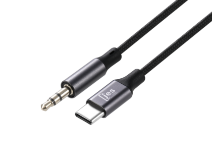 1000x1000 JES C206 Αντάπτορας Ήχου Type-C to 3.5mm 1m Μαύρο