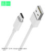 2-1 Denmen D22T Καλώδιο Φόρτισης Type-C 2.4Α Λευκό 1m