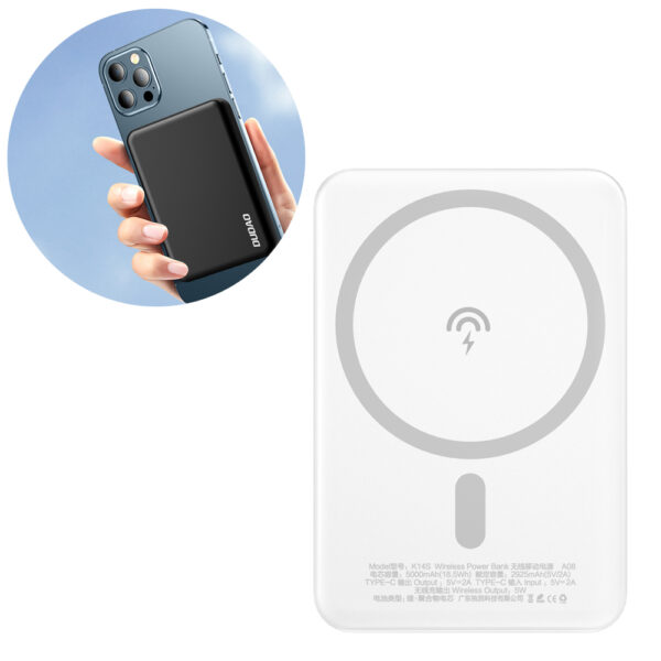 Dudao K14S MagSafe Wireless Powerbank 20W 5000mAh Μαύρο