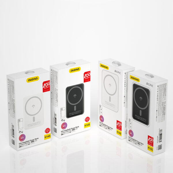 Dudao K14S MagSafe Wireless Powerbank 20W 5000mAh Μαύρο