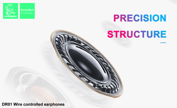Denmen DR01 Ακουστικά με θύρα 3.5mm Μαύρα 1,2m