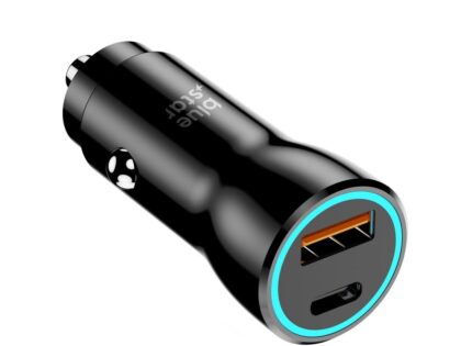 BLUE STAR Φορτιστής Αυτοκινήτου με 2 θύρες Α+C 3A 25W Μαύρος