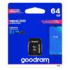 Κάρτα Μνήμης GOODRAM microSD 64GB CLASS 10 UHS I 100MB/s with adapter