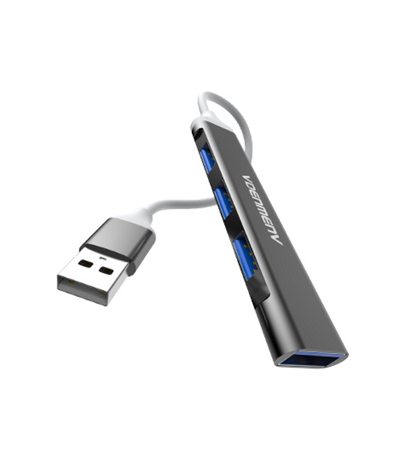 7 Denmen DU17A USB 3.0 Hub Μαύρο