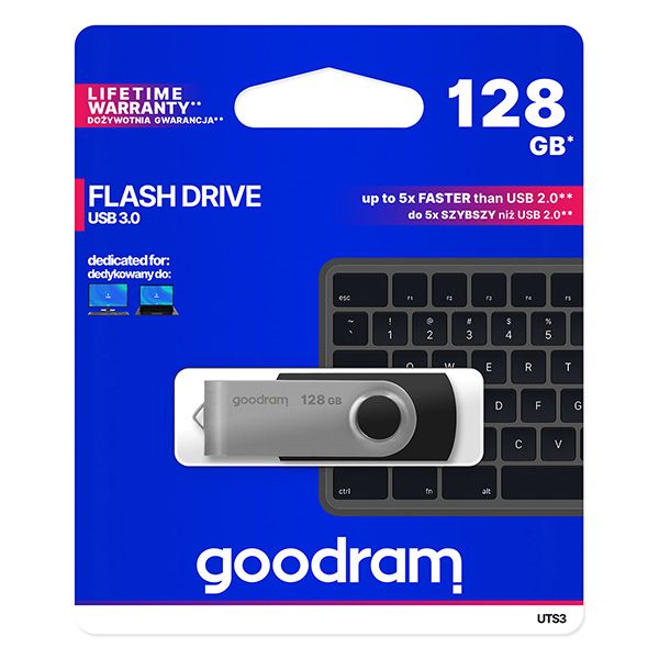 99316edcfca1c716196f02d38000618a USB Flash Drive 128GB GOODRAM UTS3 USB3.2