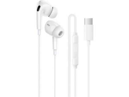 BM100 pro white 01 BOROFONE Ενσύρματο Ακουστικό Type-C in-ear BM100Pro Λευκό