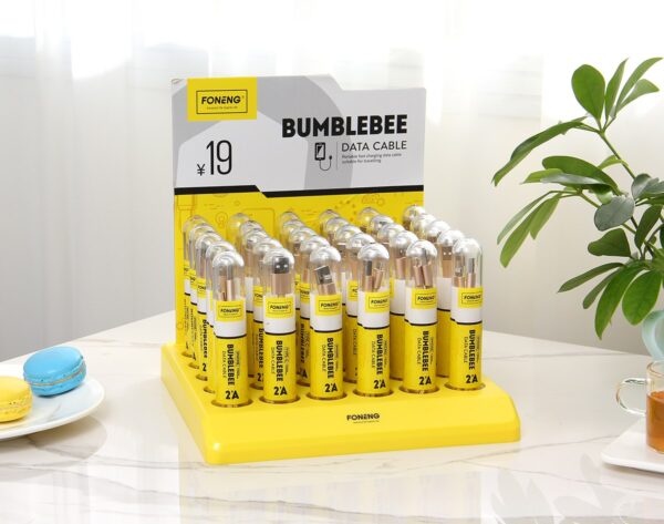 Bumblebee-4 Foneng Bumblebee Καλώδιο Φόρτισης Micro-USB 2.4A Χρυσό 1m