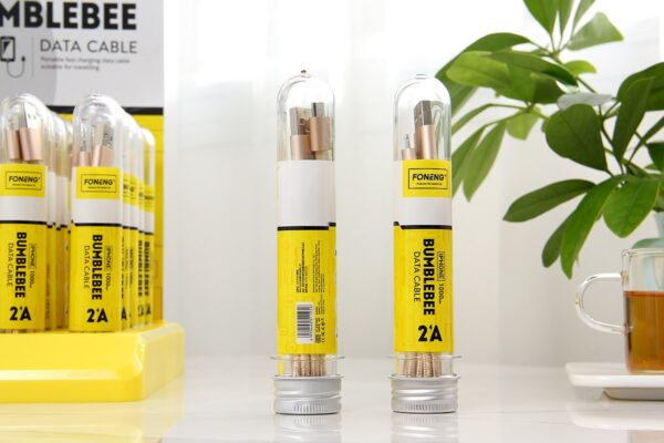 Bumblebee-5 Foneng Bumblebee Καλώδιο Φόρτισης Micro-USB 2.4A Χρυσό 1m
