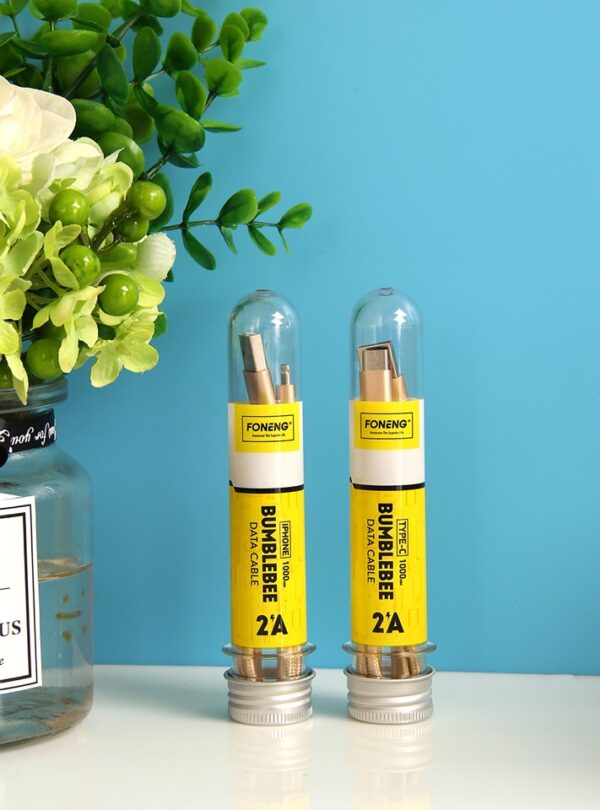 Bumblebee-8 Foneng Bumblebee Καλώδιο Φόρτισης Micro-USB 2.4A Χρυσό 1m