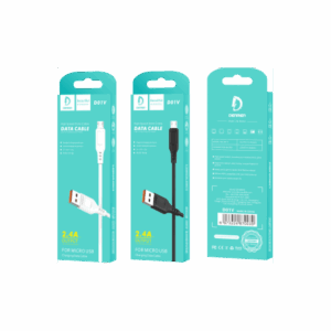 Denmen D01V Καλώδιο Φόρτισης Micro-USB 2.4Α Μαύρο 1m