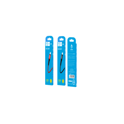 D02V-1 Denmen D02V Καλώδιο Φόρτισης Micro-USB 2.4Α Μαύρο 1m