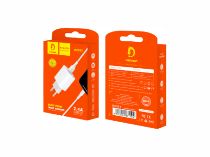 DC03T Denmen DC03T Φορτιστής 2.4A με καλώδιο Type-C Λευκό EU