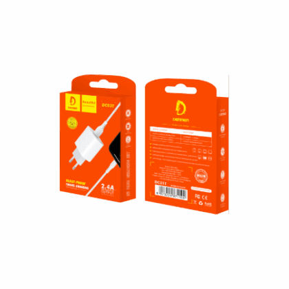 Denmen DC03T Φορτιστής 2.4A με καλώδιο Type-C Λευκό EU