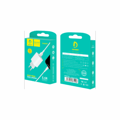Denmen DC03V Φορτιστής 2.4A με καλώδιο Micro-USB Λευκό EU