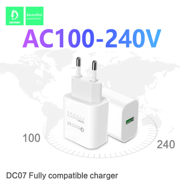 Denmen DC07 Φορτιστής 3.6A 1 θύρα USB Λευκό EU
