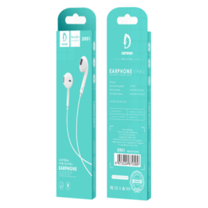 DR01 Denmen DR01 Ακουστικά με θύρα 3.5mm Λευκά 1,2m