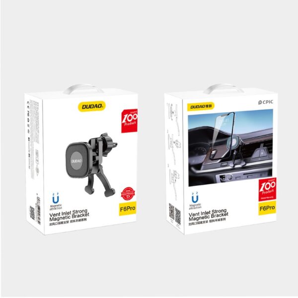 F6Pro1000_4 Dudao F6Pro Βάση Αυτοκινήτου Μαγνητική για Αεραγωγό Μαύρη