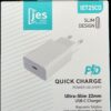 JES IET25CD Φορτιστής Ταξιδίου 25W PD Λευκός