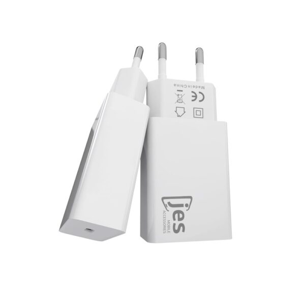 JES IET25CD Φορτιστής Ταξιδίου 25W PD Λευκός