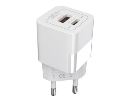 IET33-1000 JES IET33AC Φορτιστής Ταξιδίου GaN 33W QC+PD Λευκός