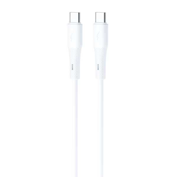JC50CC 01 1000 JES Καλώδιο Φόρτισης Type-C σε Type-C 60W JC50CC 1m Λευκό