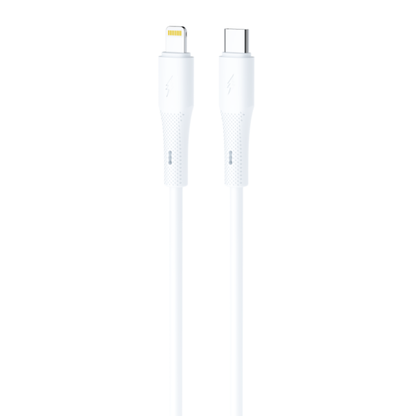 Jc50cl-cable1 JES Καλώδιο Φόρτισης Type-C σε Lightning 27W JC50CL 1m Λευκό