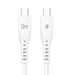 TCtoTC_1000 JES JC30CC Καλώδιο Φόρτισης Type-C to Type-C 60W 1m Λευκό