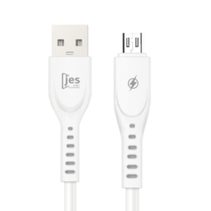 V8_1000 JES JC30V Καλώδιο Φόρτισης Micro-USB 3A 1m Λευκό