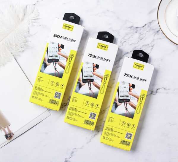 Foneng X26 Καλώδιο Φόρτισης Lightning 2.4A Μαύρο 25εκ