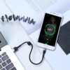 Foneng X26 Καλώδιο Φόρτισης Lightning 2.4A Μαύρο 25εκ