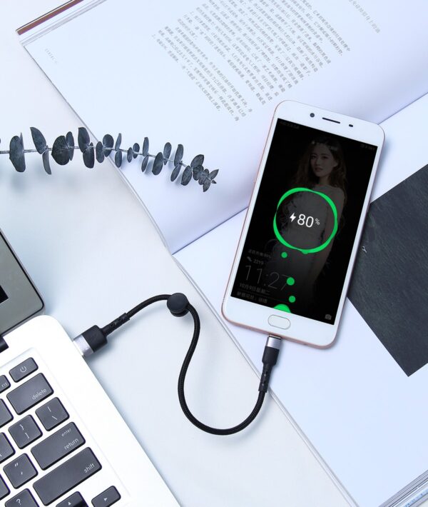 Foneng X26 Καλώδιο Φόρτισης Lightning 2.4A Μαύρο 25εκ