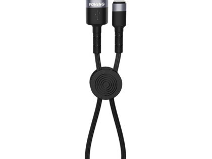 X26-Lightning-1 Foneng X26 Καλώδιο Φόρτισης Lightning 2.4A Μαύρο 25εκ