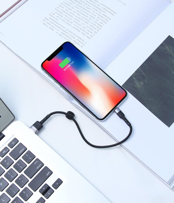 Foneng X26 Καλώδιο Φόρτισης Lightning 2.4A Μαύρο 25εκ