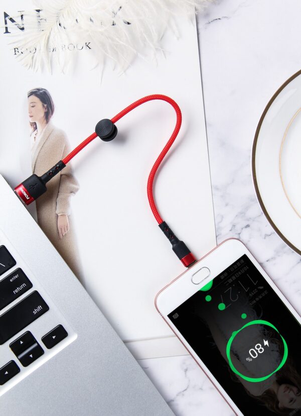 X26-MicroUSB-2 Foneng X26 Καλώδιο Φόρτισης Micro-USB 2.4A Κόκκινο 25εκ