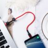 X26-MicroUSB-3 Foneng X26 Καλώδιο Φόρτισης Micro-USB 2.4A Κόκκινο 25εκ