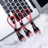X26-Red-1-1 Foneng X26 Καλώδιο Φόρτισης Micro-USB 2.4A Κόκκινο 25εκ