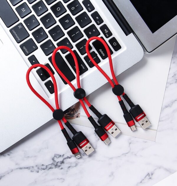 X26-Red-1-1 Foneng X26 Καλώδιο Φόρτισης Micro-USB 2.4A Κόκκινο 25εκ