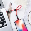 X26-Red-2 Foneng X26 Καλώδιο Φόρτισης Micro-USB 2.4A Κόκκινο 25εκ