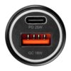 BLUE STAR Φορτιστής Αυτοκινήτου με 2 θύρες Α+C 3A 25W Μαύρος