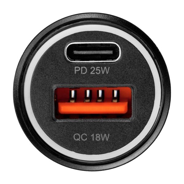 BLUE STAR Φορτιστής Αυτοκινήτου με 2 θύρες Α+C 3A 25W Μαύρος