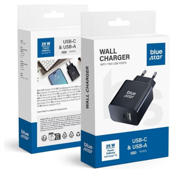 blue_star_travel_charger_with_usb_c_plus_usb_a_sockets_pd_qc40_3a_25w_tfb-04_2 BLUE STAR Φορτιστής Ταξιδίου 25W με 2 θύρες USB-A+USB-C QC4.0 TFB-TC-25WAC Μαύρος