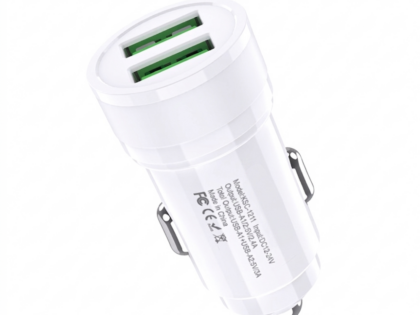 car charger 1000 ksc-1211 JES Φορτιστής Αυτοκινήτου με 2 θύρες USB 3Α KSC-1211 Λευκός